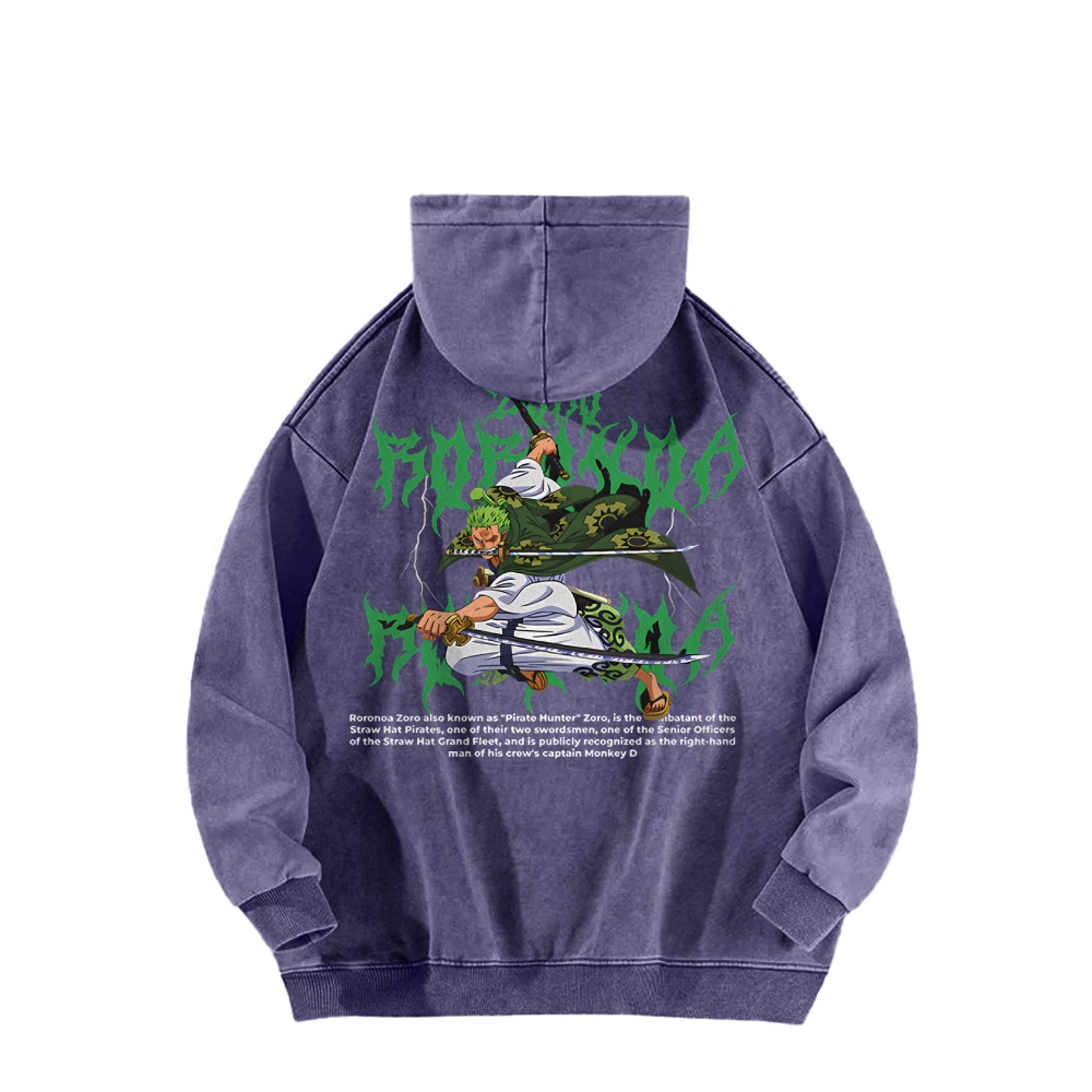 Zoro Vintage Washed Hoodie