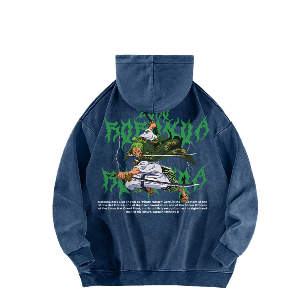 Zoro Vintage Washed Hoodie