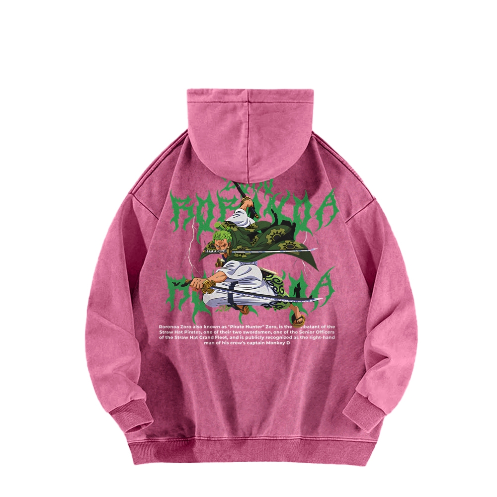 Zoro Vintage Washed Hoodie
