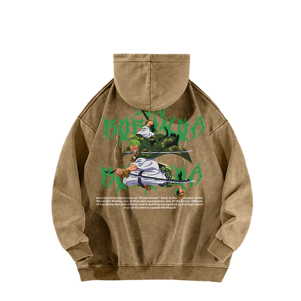 Zoro Vintage Washed Hoodie