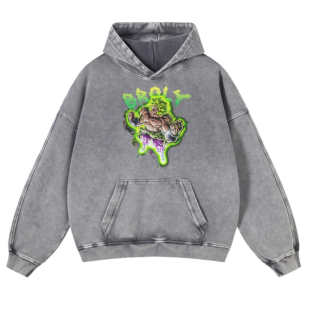 Broly Casual Washed Hoodie