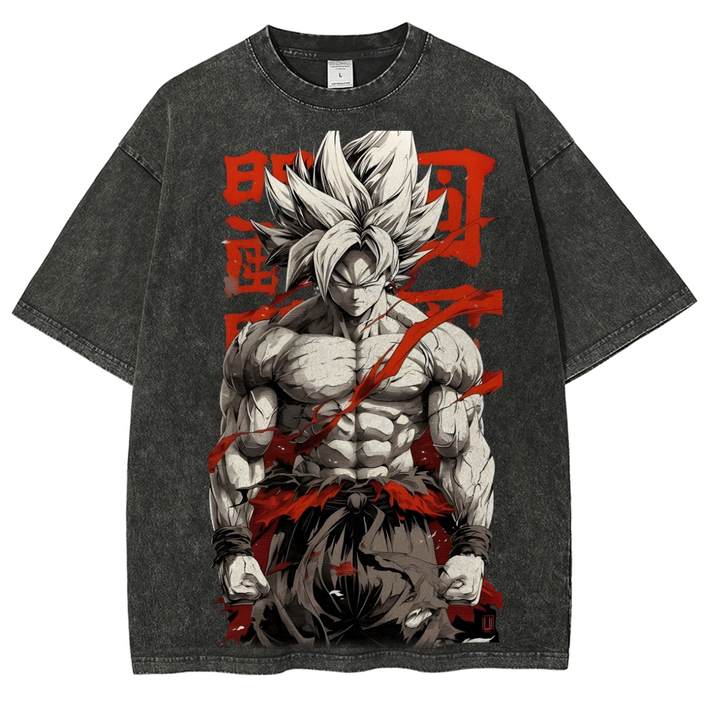 Unisex Vintage Washed Tee|GOKU