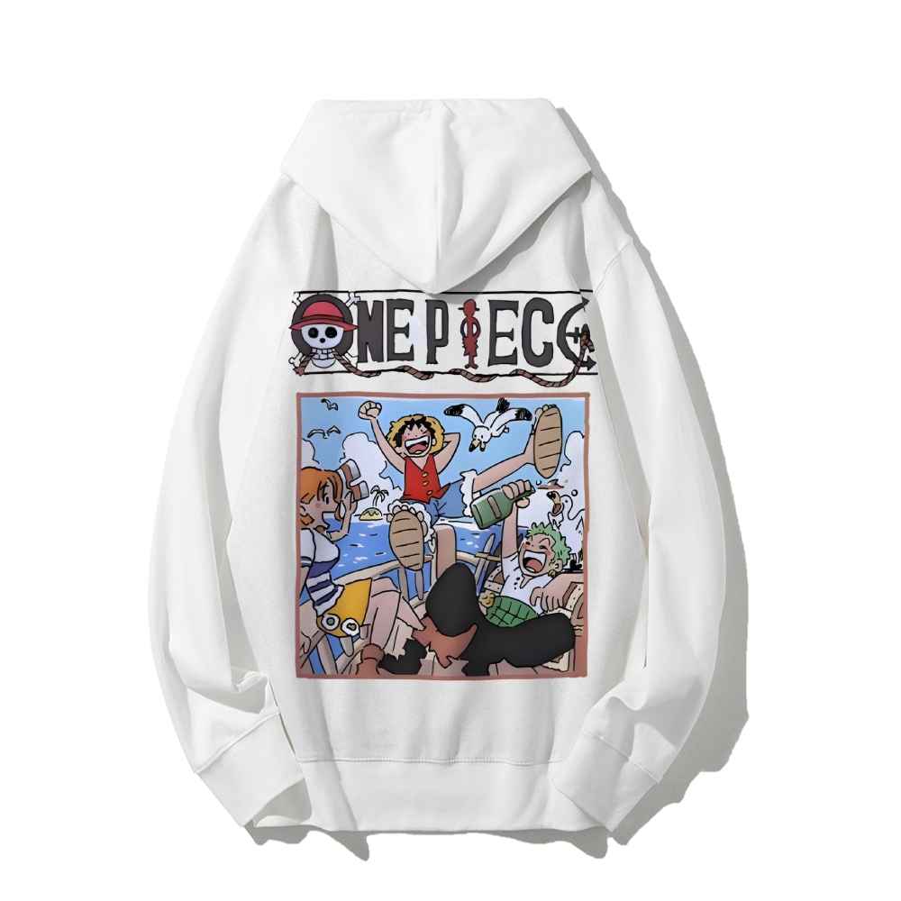 Unisex pure cotton hoodid sweatshirt Luffy