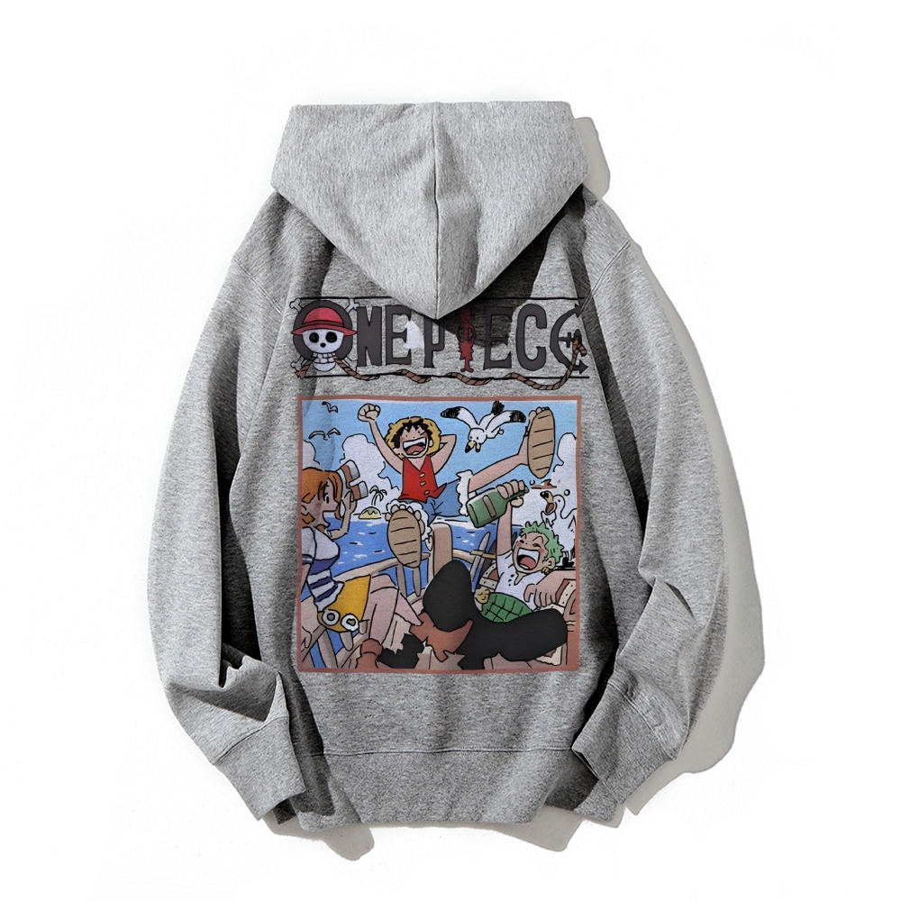 Unisex pure cotton hoodid sweatshirt Luffy