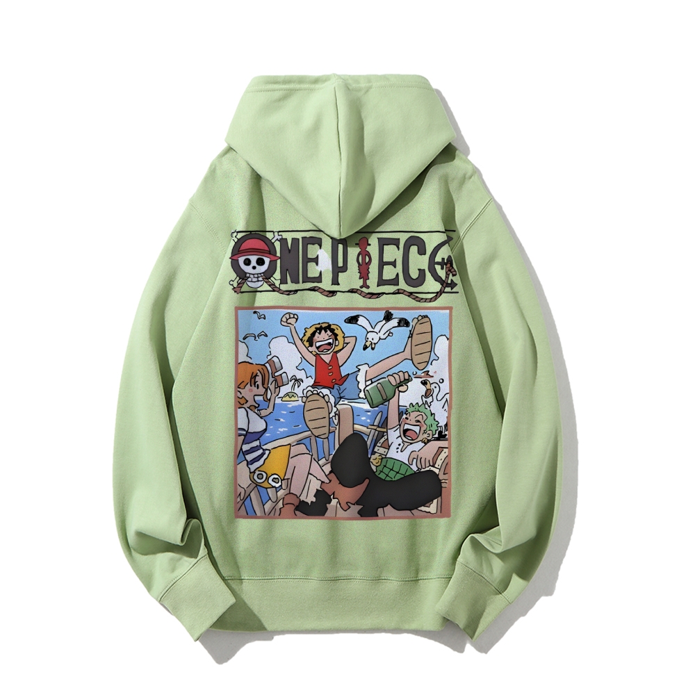 Unisex pure cotton hoodid sweatshirt Luffy