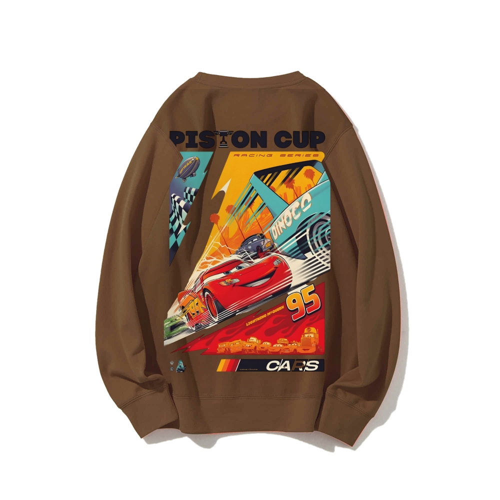 Casual Crewneck Sweatshirt|Crazy Racing McQueen