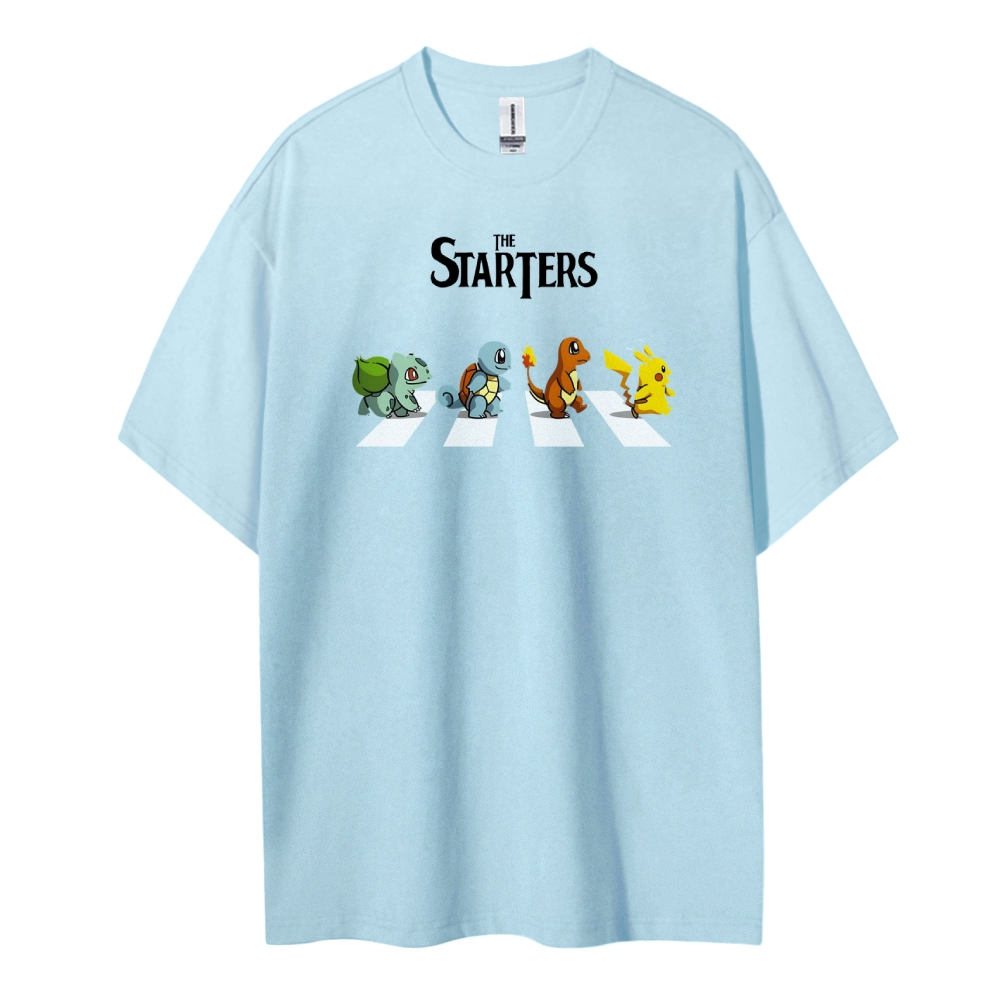 Pokemon Cotton Unisex Round Neck Anime T-shirt