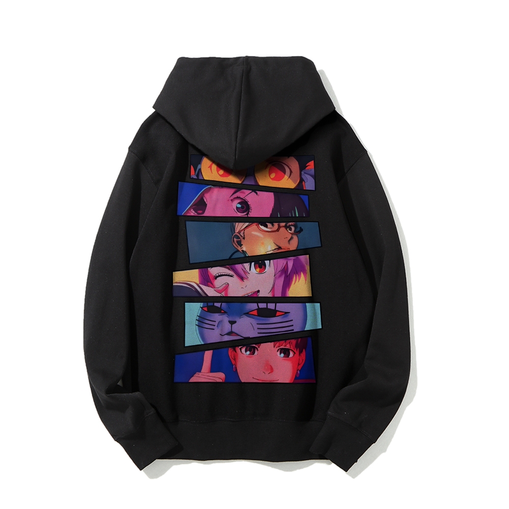 DANDADAN Cotton Unisex Patterned Fashion Hoodie