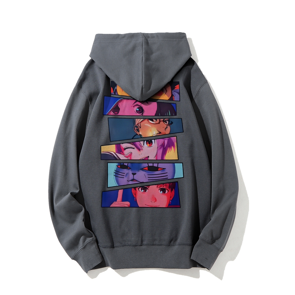 DANDADAN Cotton Unisex Patterned Fashion Hoodie