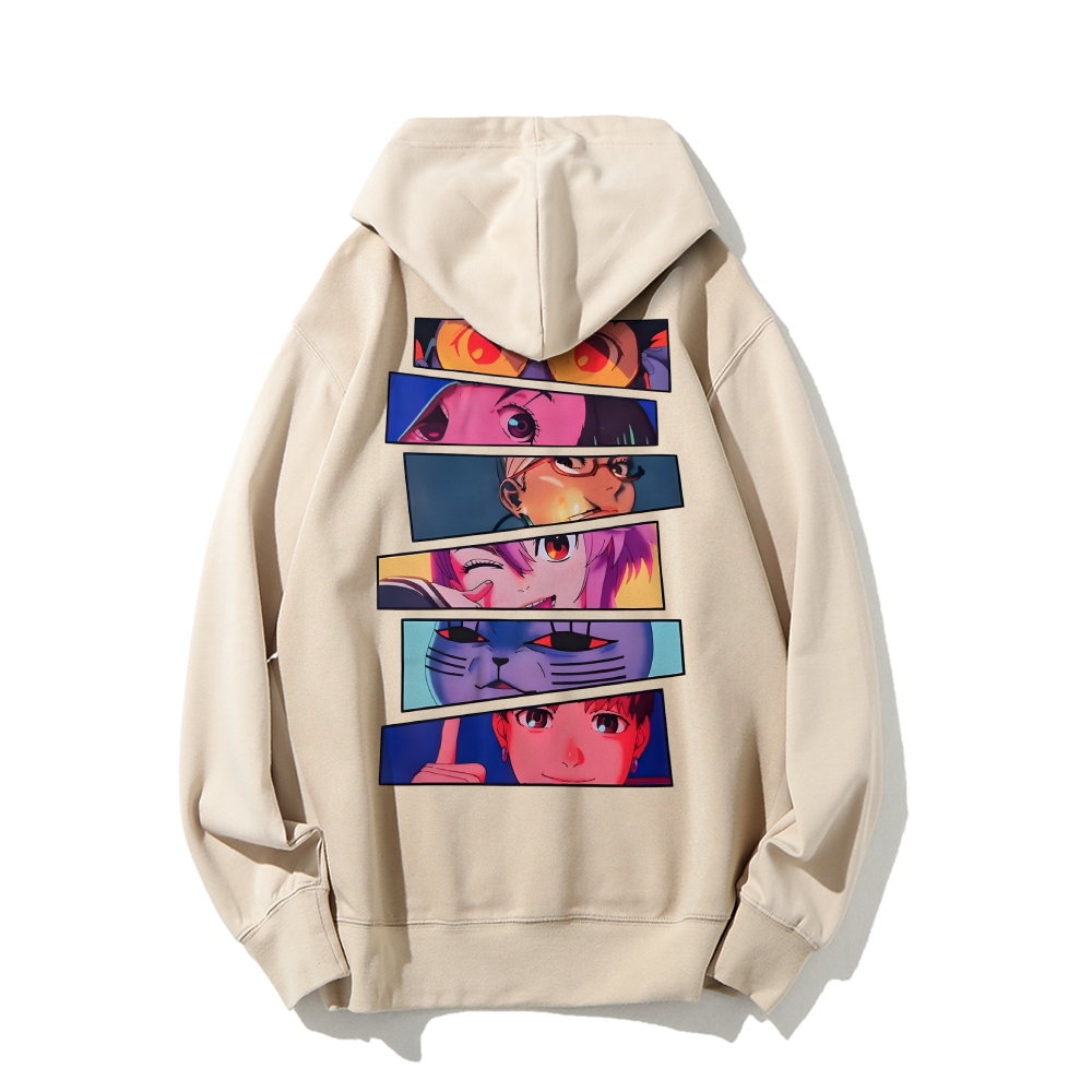 DANDADAN Cotton Unisex Patterned Fashion Hoodie