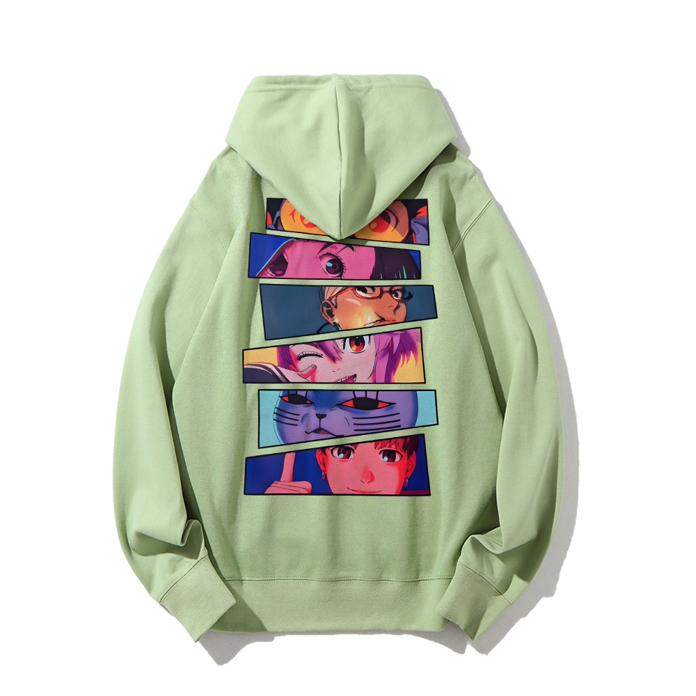 DANDADAN Cotton Unisex Patterned Fashion Hoodie