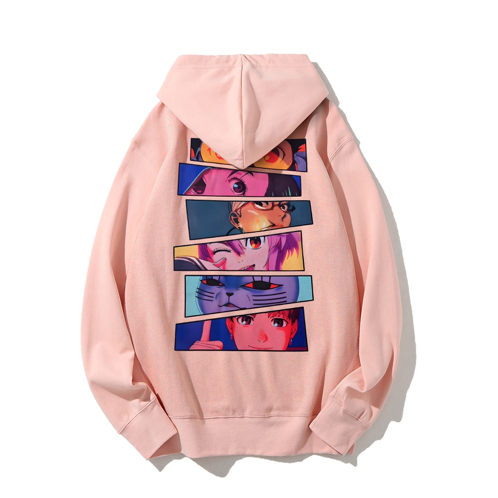 DANDADAN Cotton Unisex Patterned Fashion Hoodie