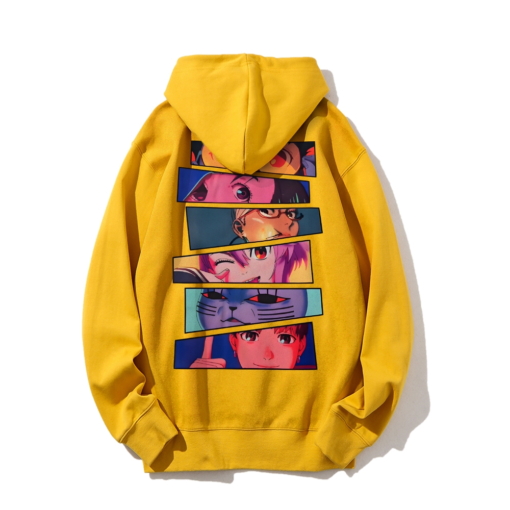 DANDADAN Cotton Unisex Patterned Fashion Hoodie