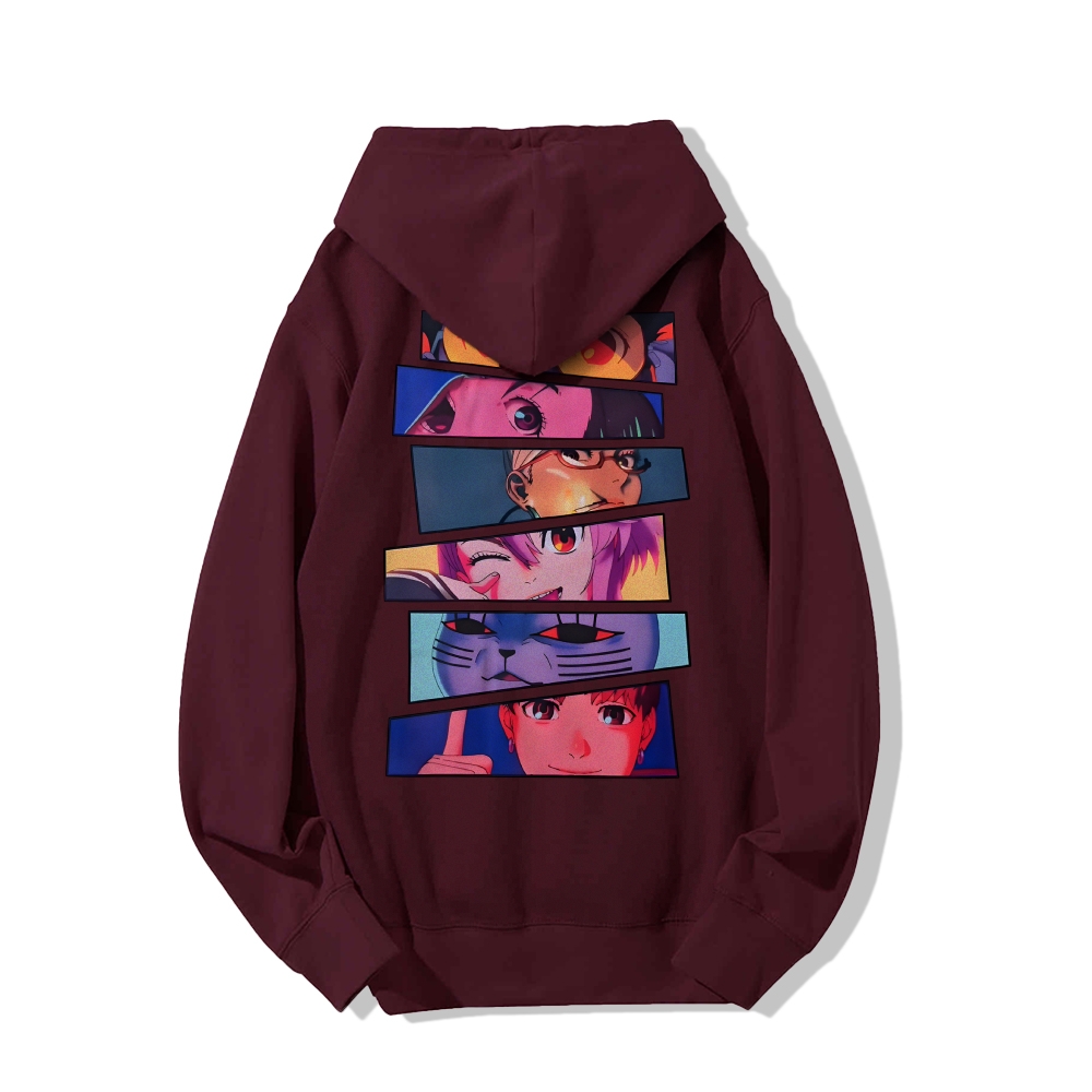 DANDADAN Cotton Unisex Patterned Fashion Hoodie