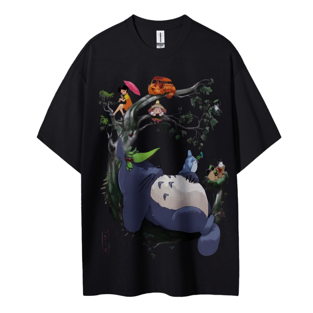 My Neighbor Totoro Cotton Unisex Round Neck Anime T-shirt