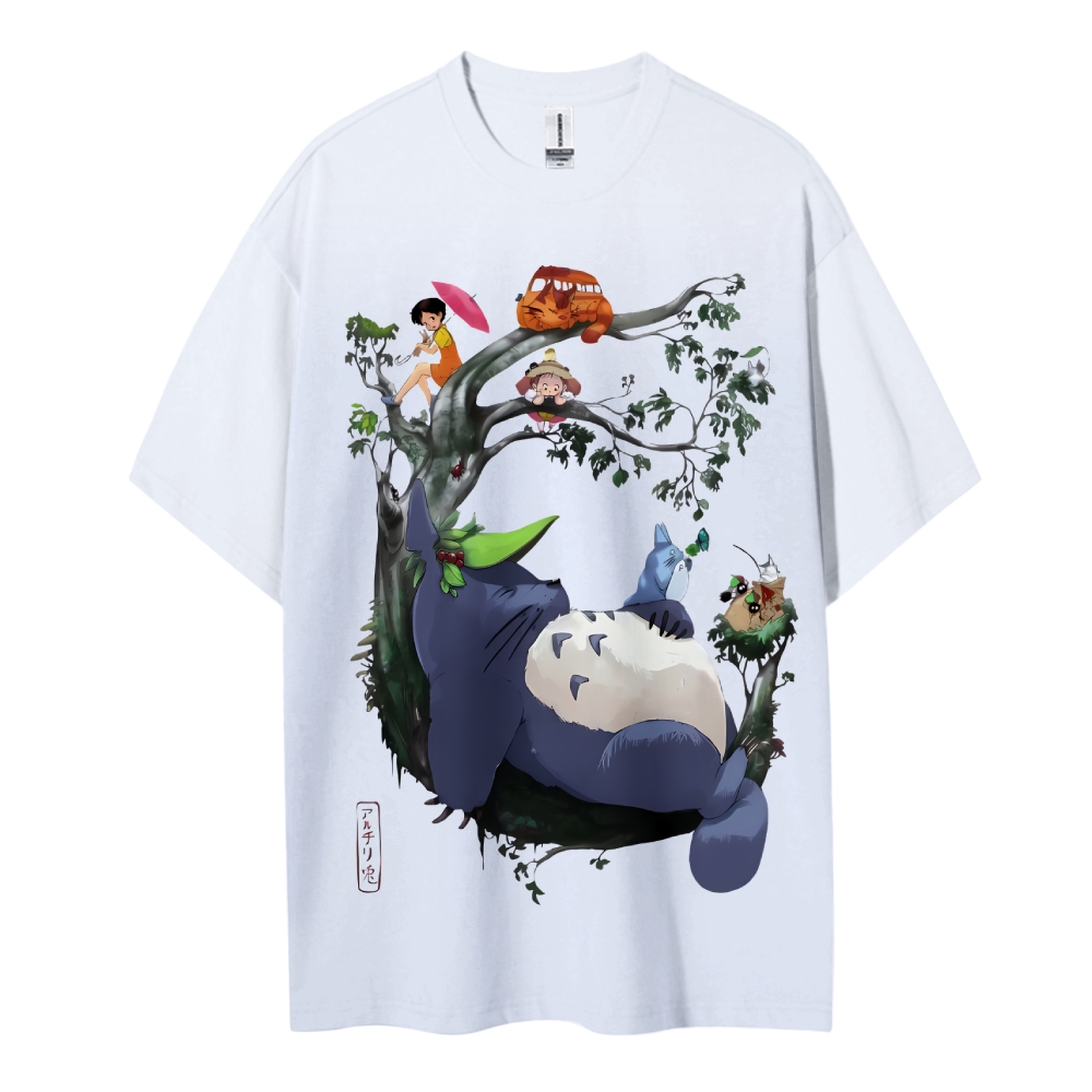 My Neighbor Totoro Cotton Unisex Round Neck Anime T-shirt