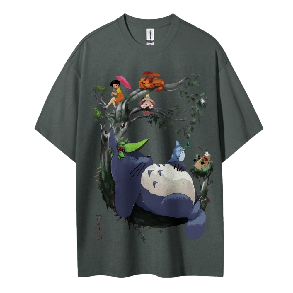 My Neighbor Totoro Cotton Unisex Round Neck Anime T-shirt