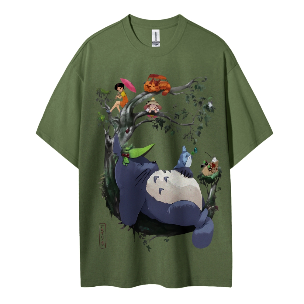 My Neighbor Totoro Cotton Unisex Round Neck Anime T-shirt