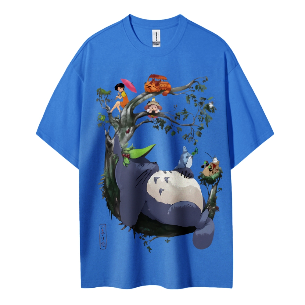 My Neighbor Totoro Cotton Unisex Round Neck Anime T-shirt