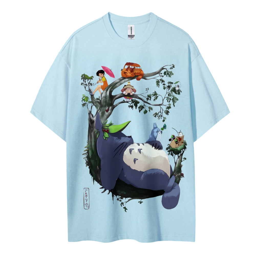 My Neighbor Totoro Cotton Unisex Round Neck Anime T-shirt