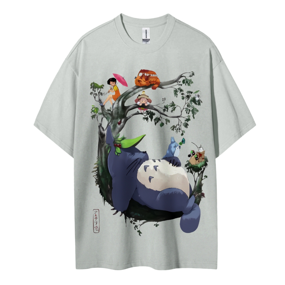 My Neighbor Totoro Cotton Unisex Round Neck Anime T-shirt