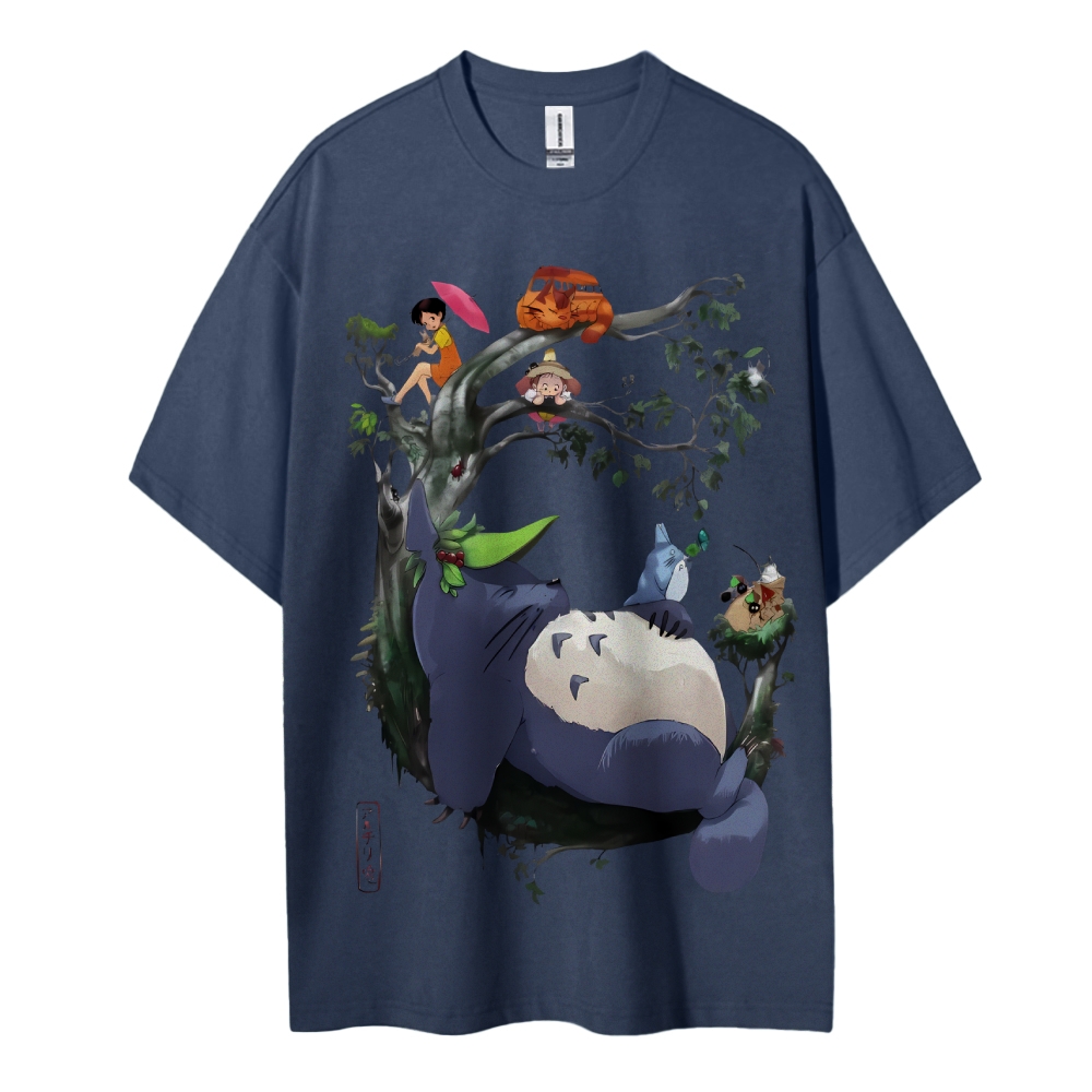 My Neighbor Totoro Cotton Unisex Round Neck Anime T-shirt