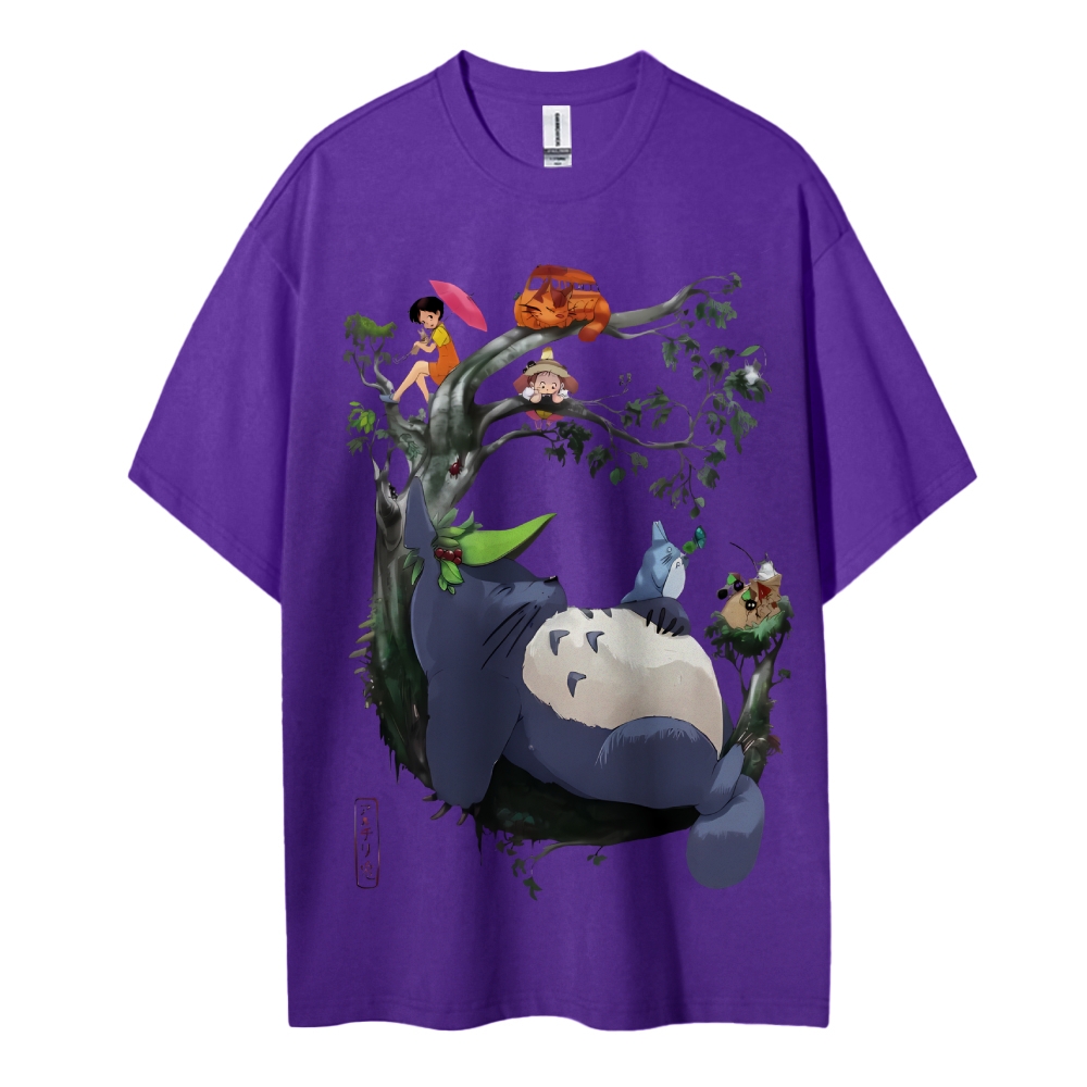 My Neighbor Totoro Cotton Unisex Round Neck Anime T-shirt