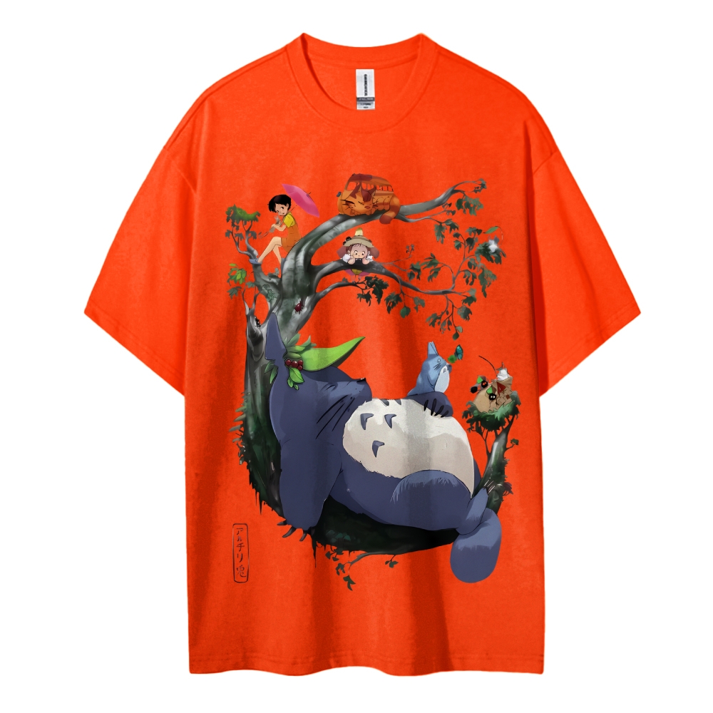 My Neighbor Totoro Cotton Unisex Round Neck Anime T-shirt