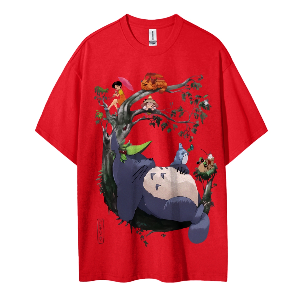 My Neighbor Totoro Cotton Unisex Round Neck Anime T-shirt