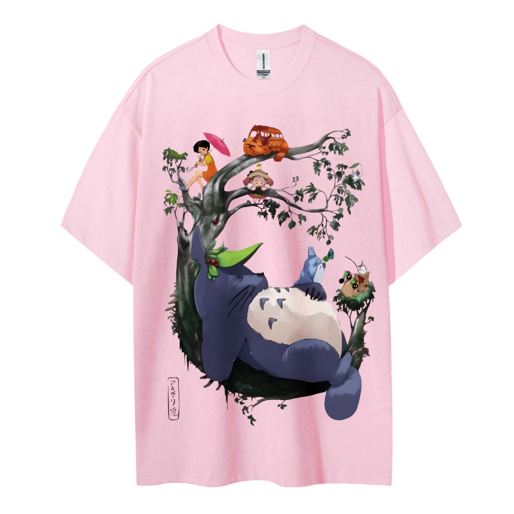 My Neighbor Totoro Cotton Unisex Round Neck Anime T-shirt