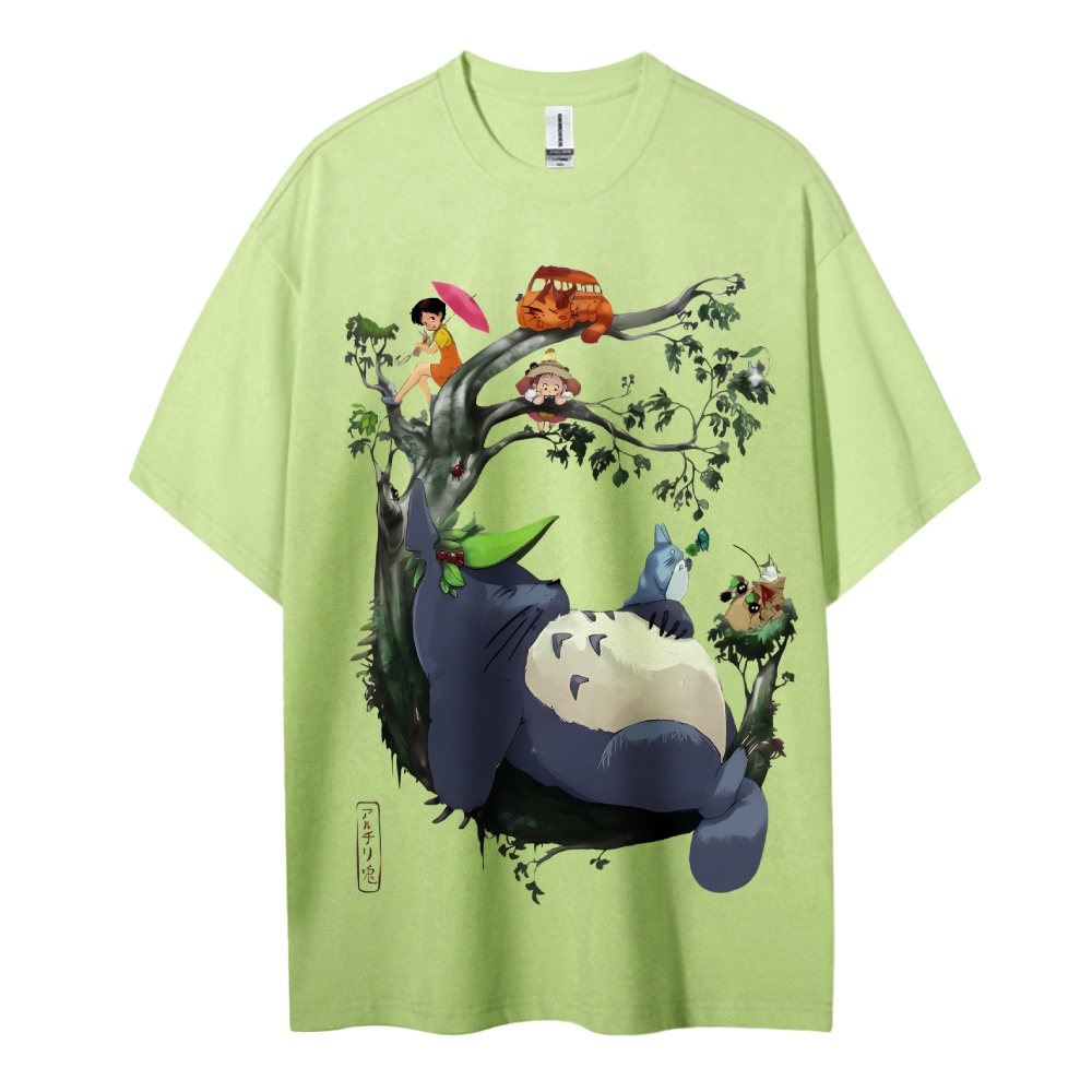 My Neighbor Totoro Cotton Unisex Round Neck Anime T-shirt