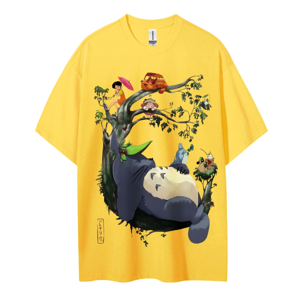 My Neighbor Totoro Cotton Unisex Round Neck Anime T-shirt