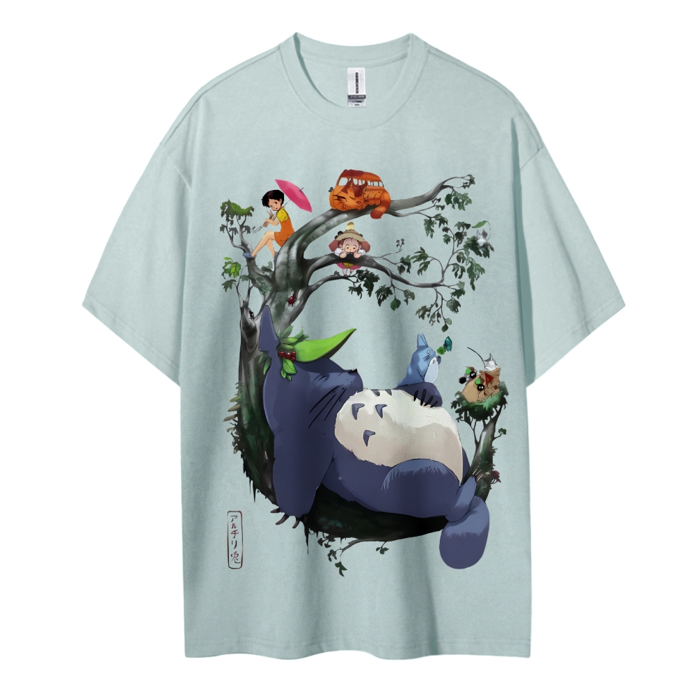 My Neighbor Totoro Cotton Unisex Round Neck Anime T-shirt