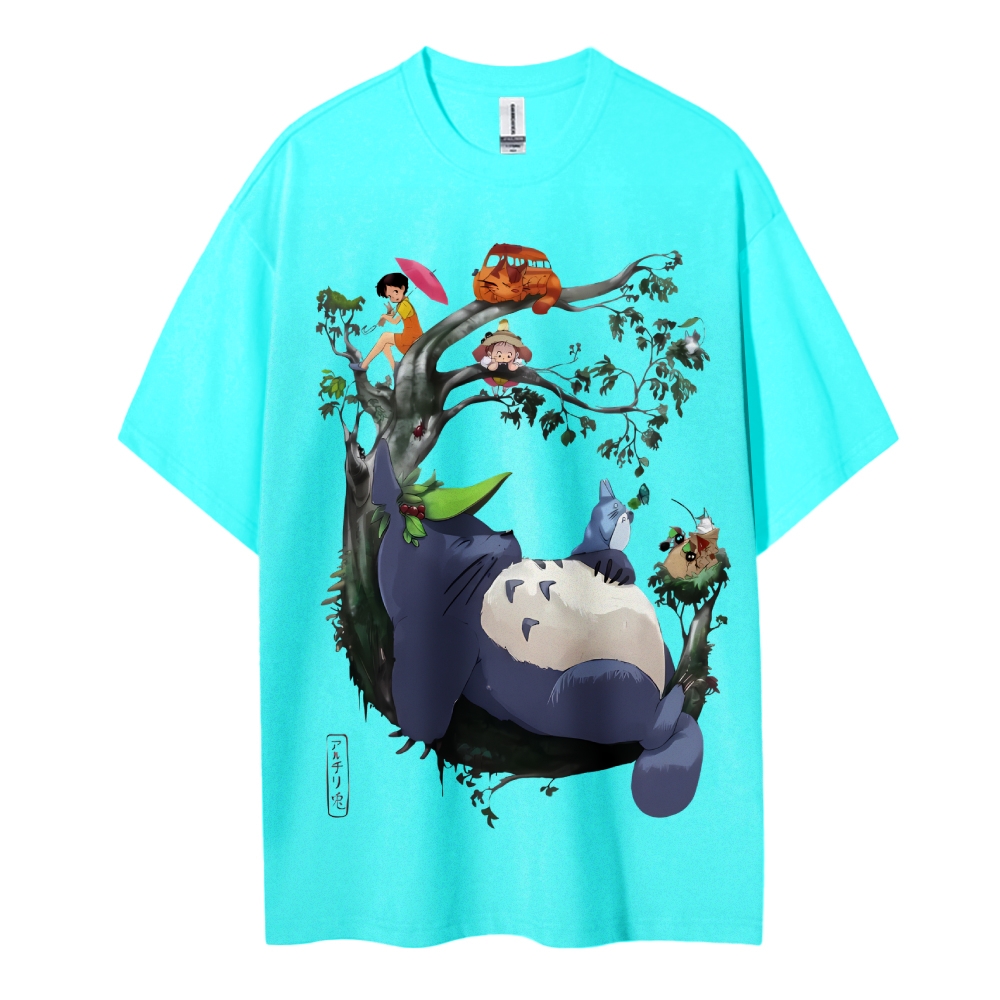 My Neighbor Totoro Cotton Unisex Round Neck Anime T-shirt