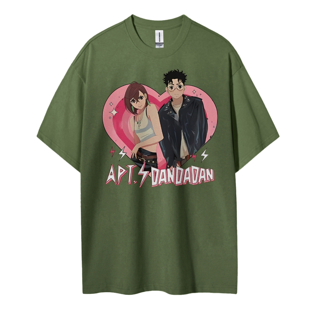DANDADAN Cotton Unisex Round Neck Anime T-Shirt