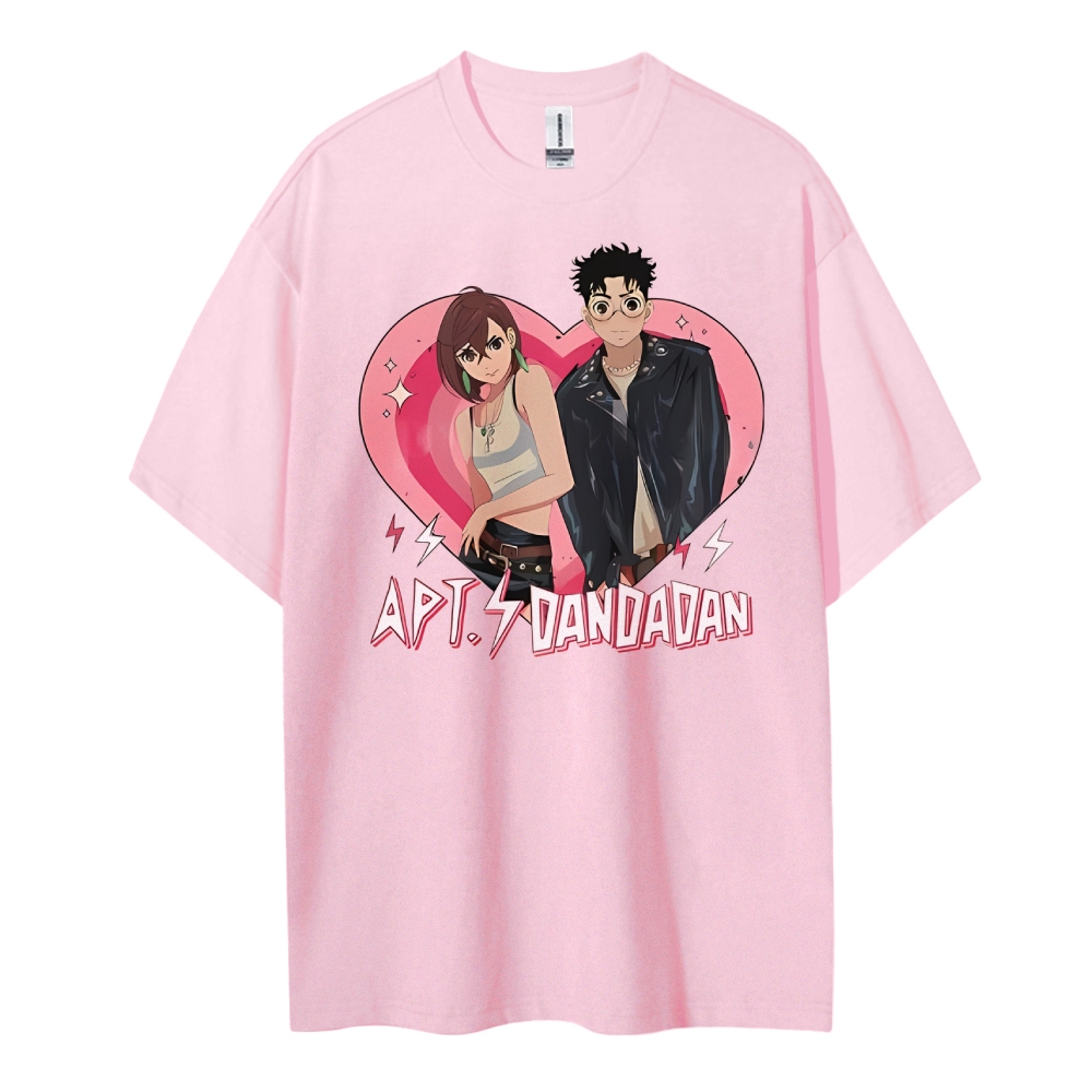 DANDADAN Cotton Unisex Round Neck Anime T-Shirt