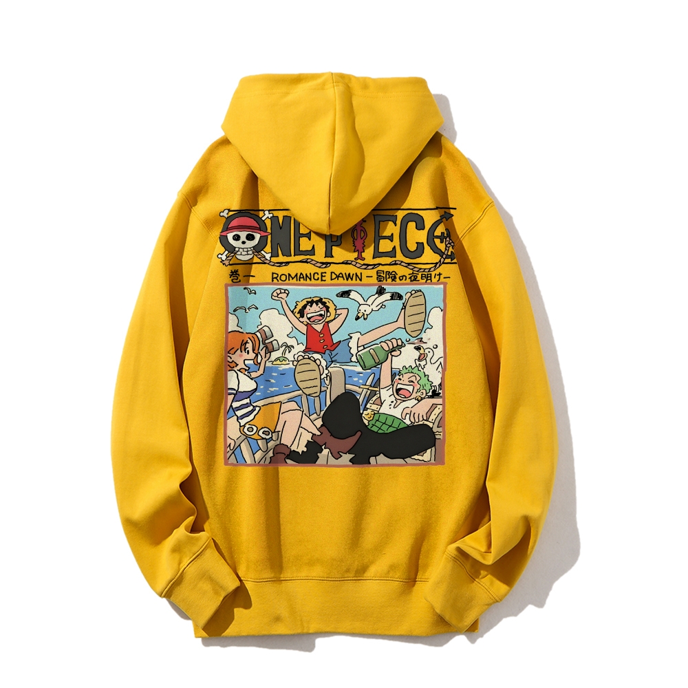 Unisex pure cotton hoodid sweatshirt Luffy