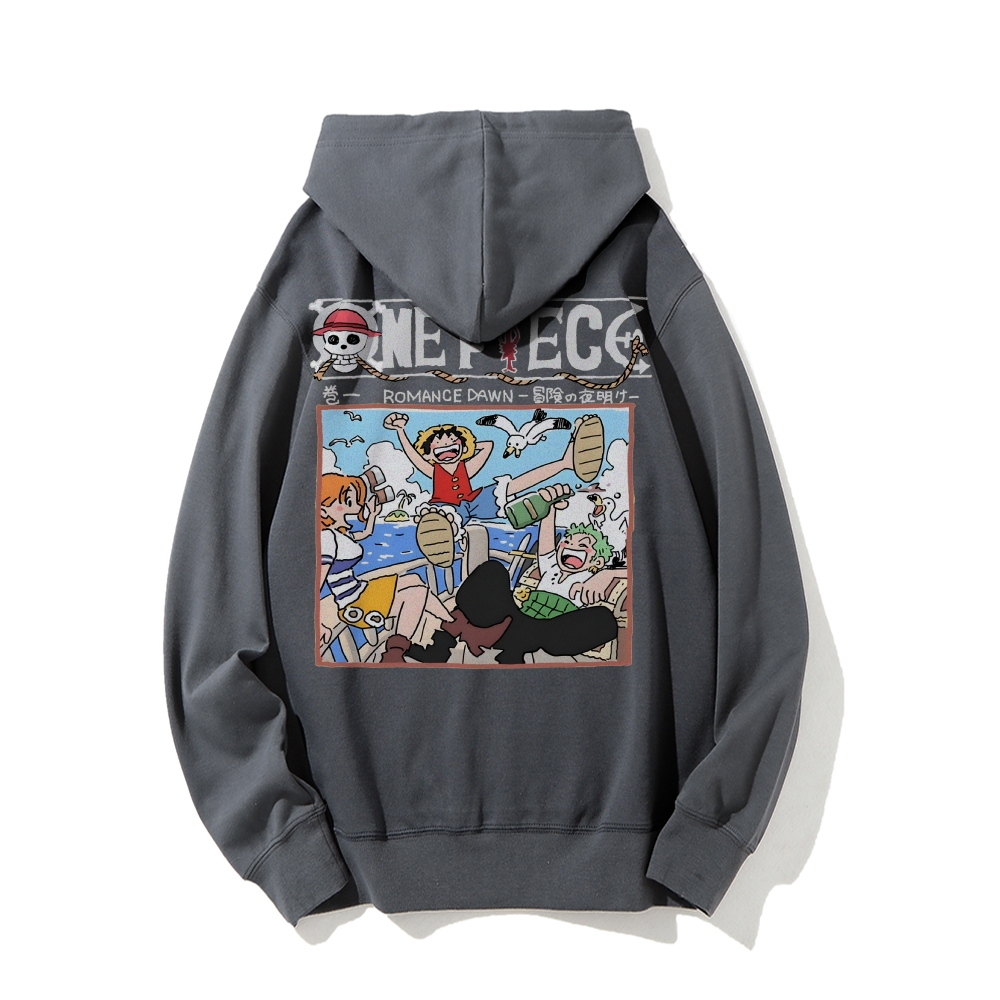 Unisex pure cotton hoodid sweatshirt Luffy