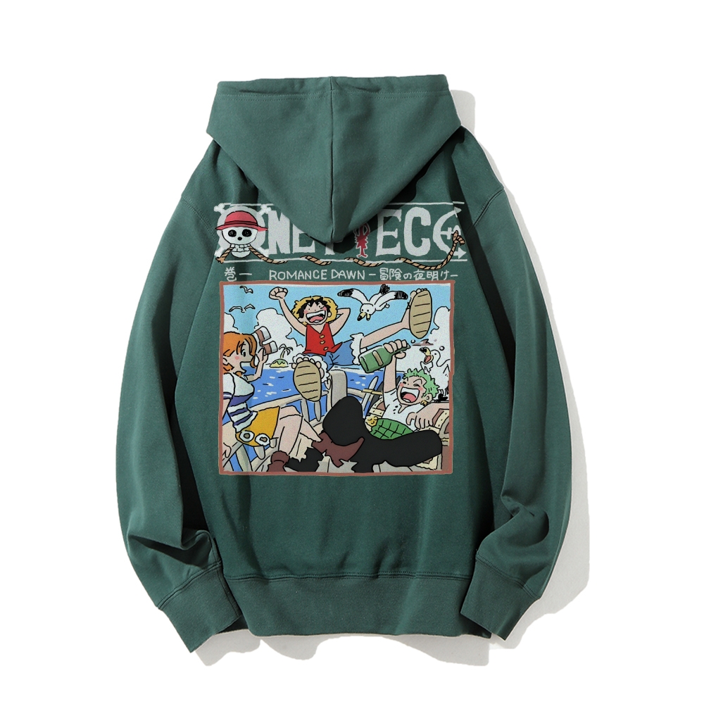 Unisex pure cotton hoodid sweatshirt Luffy