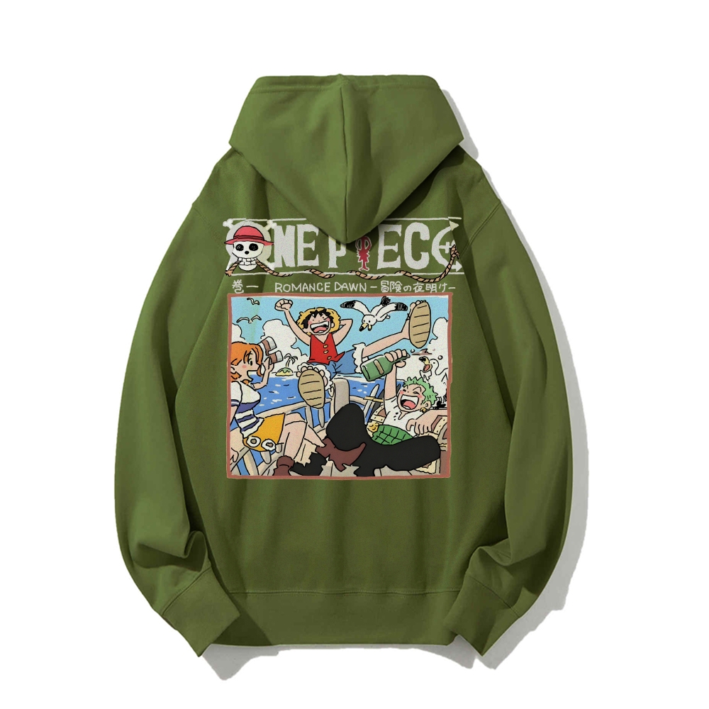 Unisex pure cotton hoodid sweatshirt Luffy