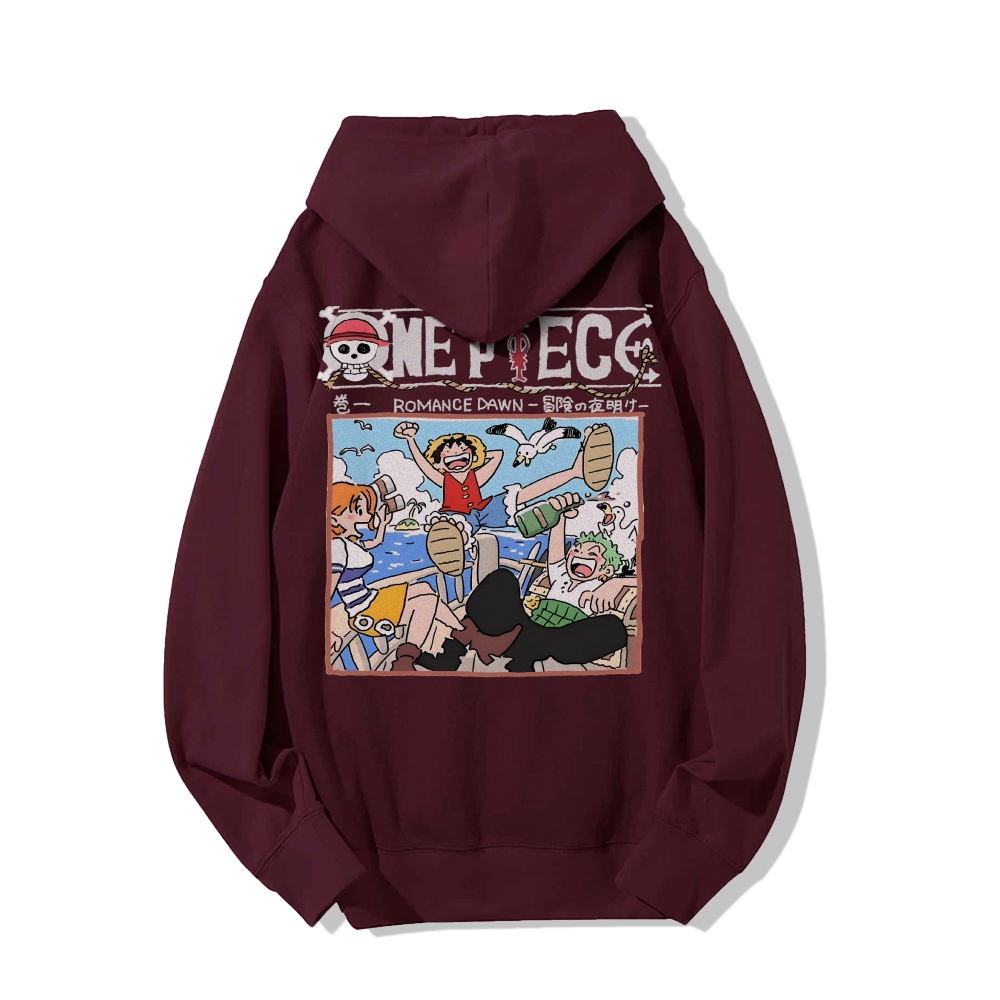 Unisex pure cotton hoodid sweatshirt Luffy
