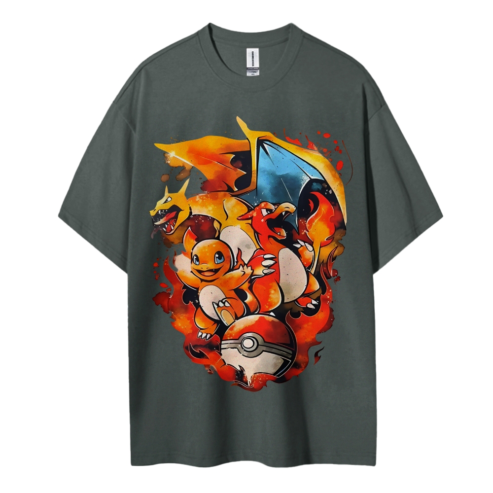 Pokemon Cotton Unisex Crew Neck Anime T-Shirt