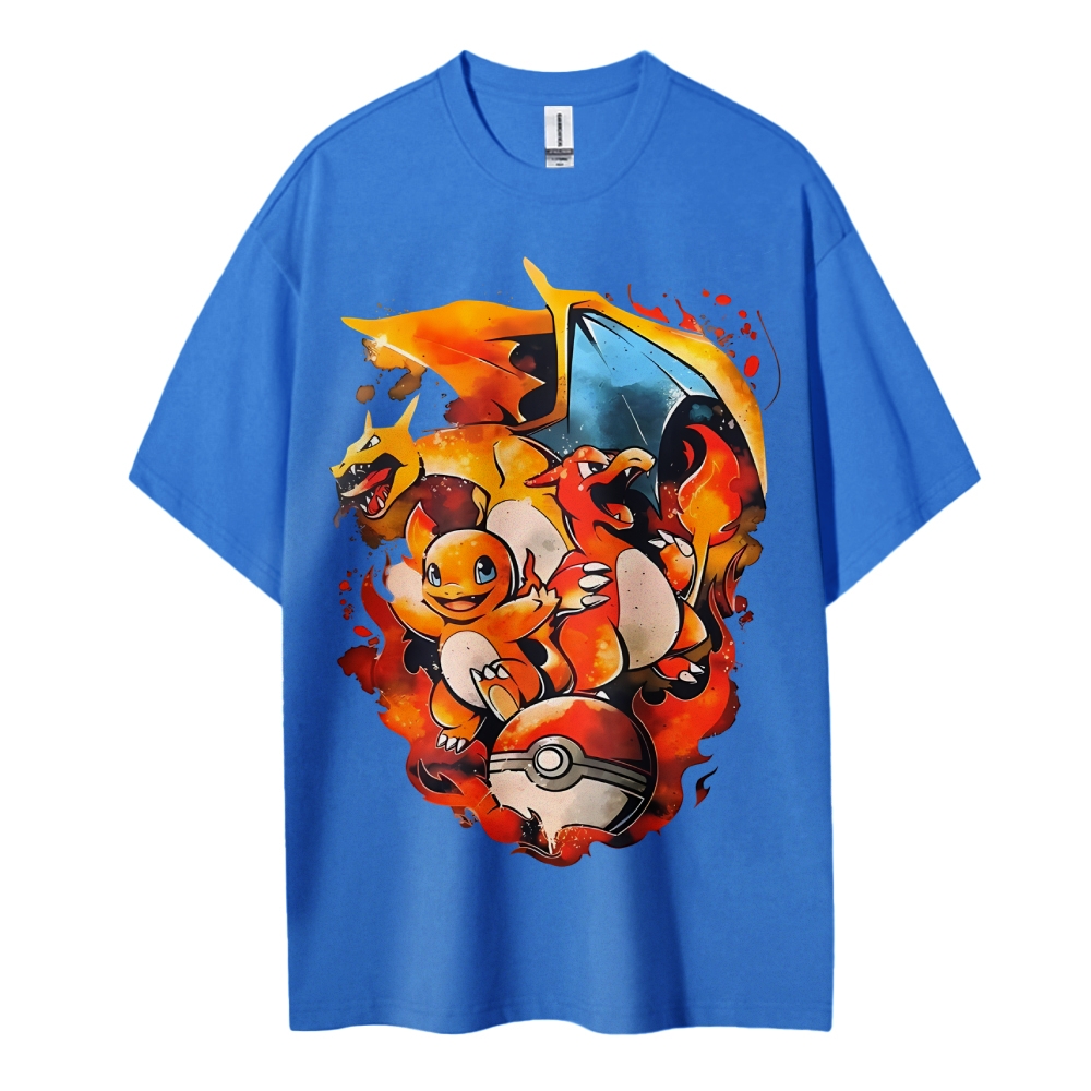 Pokemon Cotton Unisex Crew Neck Anime T-Shirt