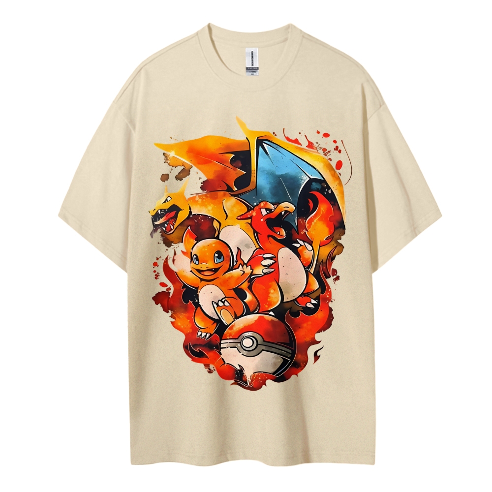 Pokemon Cotton Unisex Crew Neck Anime T-Shirt