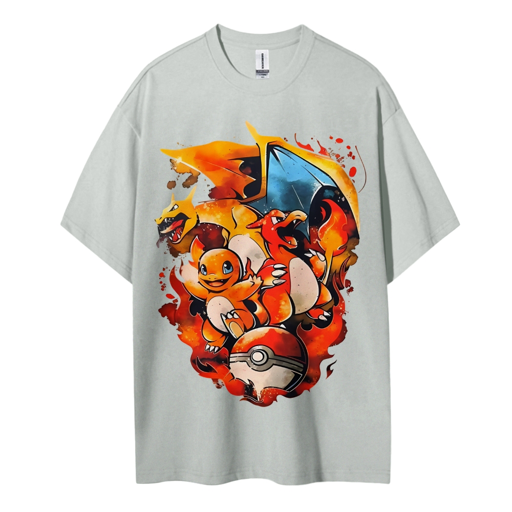 Pokemon Cotton Unisex Crew Neck Anime T-Shirt