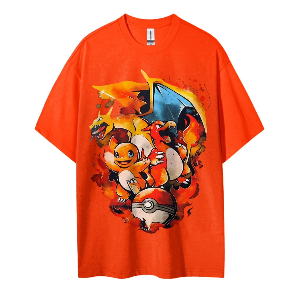 Pokemon Cotton Unisex Crew Neck Anime T-Shirt