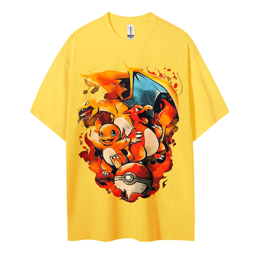 Pokemon Cotton Unisex Crew Neck Anime T-Shirt