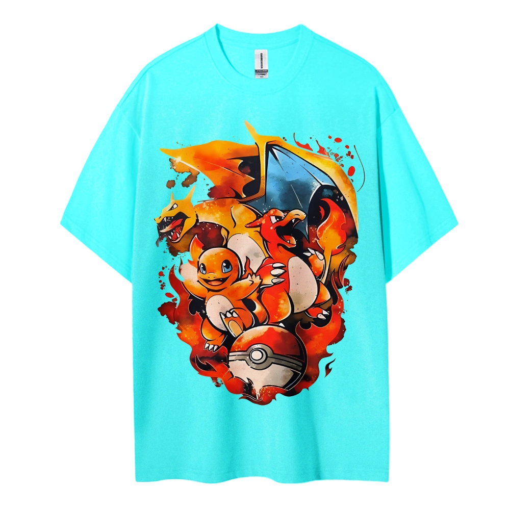 Pokemon Cotton Unisex Crew Neck Anime T-Shirt