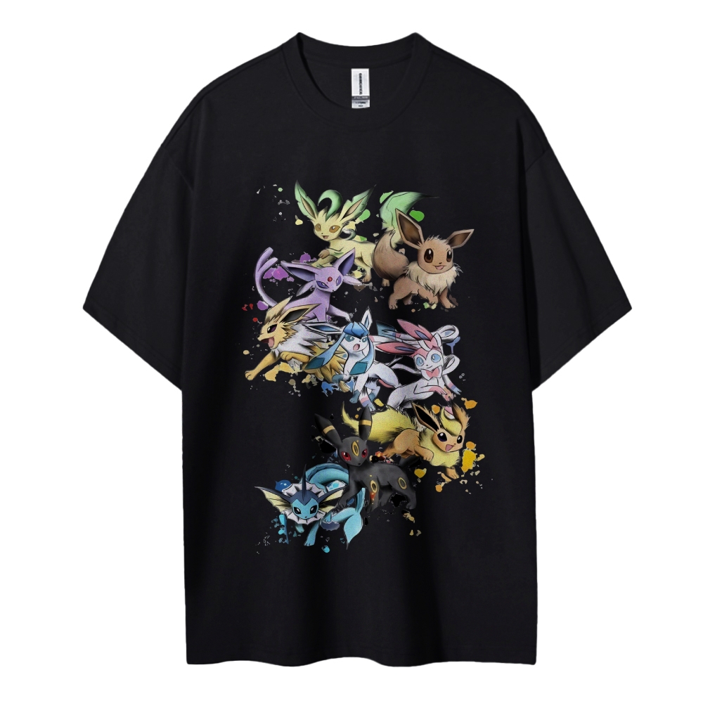 Pokemon Cotton Unisex Round Neck Anime T-Shirt