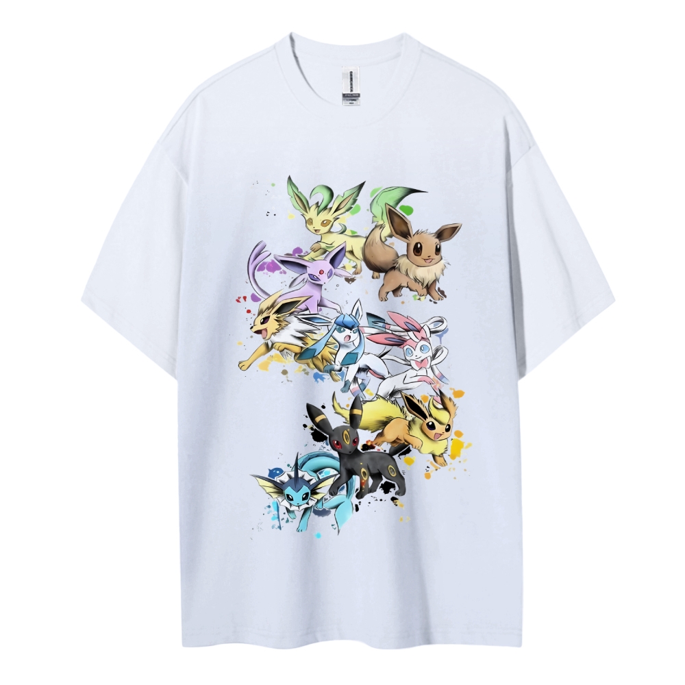 Pokemon Cotton Unisex Round Neck Anime T-Shirt